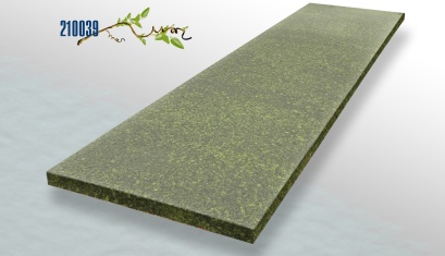 Общий вид готовой акриловой столешницы 210039 - Малахит